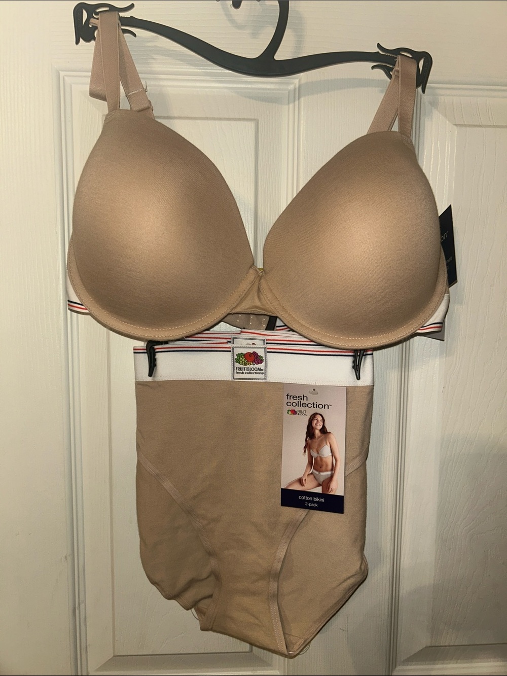 Fresh Collection by Fruit of the loom Women’s Nude Everyday Panty and Bra set